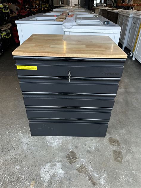 husky heavy duty 18-gauge steel 5-drawer black garage base cabinet|husky 28 inch welded cabinet.